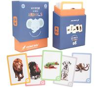 Rocket Kidz - Mis Primeras Palabras Animales - 50 Tarjetas Montessori de Animales para la Estimulación Temprana del lenguaje de bebés y niños pequeños [Métodos Montessori y Doman] [7 Idiomas]