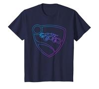 Rocket League Glowing Shield Logo Niños Camiseta, Niños, Azul Marino, 12 años