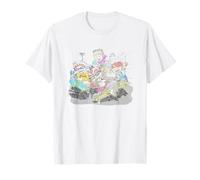 Rocket Power Iconic Rockey Gang Distressed Big Chest Logo Camiseta