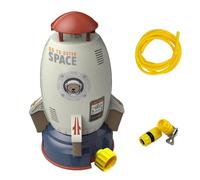 Rocket Ship Sprinkler - Hydro Launch 360 Rotating Space Toy | Outdoor Water Pressure Powered Flying Rocket For Kids, Backyard Splashing Fun with 300cm Hose and Connectors, Durable ABS Summer Play Set