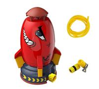 Rocket Ship Sprinkler - Hydro Launch 360 Rotating Space Toy | Outdoor Water Pressure Powered Flying Rocket For Kids, Backyard Splashing Fun with 300cm Hose and Connectors, Durable ABS Summer Play Set