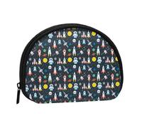 Rocket Space - Monedero pequeño para mujer, pequeño monedero para monedas