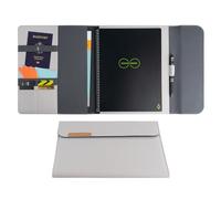 Rocketbook Capsule 2.0 - Funda tipo libro para Core, Panda y Fusion (100% reciclable, con soporte para bolígrafo, cierre magnético y almacenamiento interior, formato letra, color gris, carta