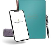 Rocketbook Core Cuaderno Inteligente Reutilizable, Cuaderno Conectado Digitalmente con Bolígrafo, Paño y Aplicación, Cuadrícula de Puntos, Verde Azulado, Tamaño A5 15 cm x 22,4 cm, 36 Páginas