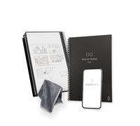 Rocketbook Core - Cuaderno reutilizable de espiral, formato 15 cm x 22,4 cm, negro - páginas punteadas, conectividad con la aplicación, borrable, cubierta resistente, ideal para la escuela, el trabajo
