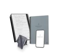 Rocketbook Fusion Agenda de Productividad Sin fechas Reutilizable, Tamaño A5, 15 cm x 22,4 cm, Gris - Objetivos, Calendario Mensual y Semanal, Listas de Tareas Diarias, Páginas de Rayas y Puntos