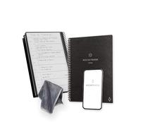 Rocketbook Fusion - Planificador de productividad reutilizable sin fecha, 15 cm x 22,4 cm, color negro, objetivos, calendario mensual y semanal, lista de tareas diarias, páginas rayadas y punteadas