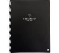 Rocketbook Fusion Reutilizable Agenda y Cuaderno Conectados Digitalmente con Bolígrafo, Paño y Aplicación, Negro, 7 Estilos de Página, Tamaño A4 21 cm x 29,7 cm, 42 Páginas