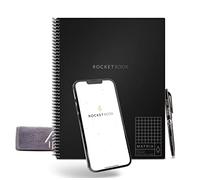 Rocketbook Matrix Graph Notebook - Eco-Friendly Reusable Notebook with 1 Pilot Frixion Pen & 1 Microfiber Cloth Included - Black, Letter Size