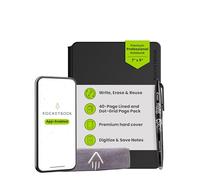 Rocketbook Pro 2.0 Cuaderno digital reutilizable - Cuaderno inteligente en espiral negro A5 con bolígrafo borrable Frixion y toallita