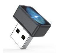 Rocketek Lector de Huellas Dactilares USB-A para Windows 10/11 Hello,Biométrico Llave de Seguridad Sensor,Rápida Táctil de 360°,Reconoce 10 Huellas Dactilares