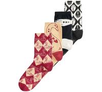 Rockett St George Calcetines 'Swan' beige / rojo oscuro / negro / blanco 36-41 beige / rojo oscuro / negro / blanco