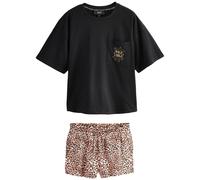 Rockett St George Pijama de pantalón corto brocado / oro / negro / blanco XL brocado / oro / negro / blanco