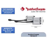 ROCKFORD FOSGATE PM100X1K PUNCH Amplificador Set 2 Monobloques Barcos Marina ...