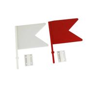 rockible 2 Piezas Banderas de dirección Blanca roja, Campo de Juego Deportivo al Aire Libre Banderas de de Gaming Horse Riding Flags Guía