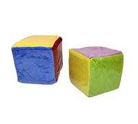 rockible 2 Piezas Dados de Aprendizaje de Espuma Cubos Educativos Juguetes Didácticos con Bolsillo para Fotos Material Suave Adecuados para Enseñanza en Aula