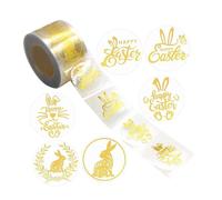 rockible 500 Pegatinas de Pascua, Etiquetas de Regalo, de Etiquetas Transparentes, Pegatinas para Huevos de Pascua para cestas, Huevos de Pascua, 2.5 Cm