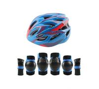 rockible 7 Piezas Casco con Muñequeras Ventilado | Resisn, Procción para Patineta, Casco con Coderas, Depors Al Libre, Principians, M
