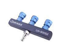 rockible Accesorio Divisor de Manguera de Aire, Accesorios para Aerógrafo, Reemplazo de Junta de Manguera de Aerógrafo de 3 Vías Estándar Portátil de Metal Pro