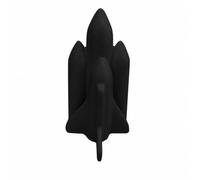 rockible Adorno Cohete Resina Elegante Figura Cohete corativa Artístico Escultura para Oficina, Entrada, Negro