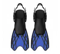 rockible Aletas de Natación Aletas Buceo Flippers Patas de Rana con Ajuste de Talón con Hebillas y Calce Cómodo Quilla para Mayor y Menor Resistencia Adecuado , Negro+Azul , S-MD 26-37