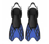 rockible Aletas de Natación Aletas Buceo Flippers Patas de Rana con Ajuste de Talón con Hebillas y Calce Cómodo Quilla para Mayor y Menor Resistencia Adecuado , Negro+Azul , S-m 38-42