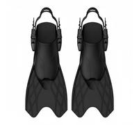 rockible Aletas de Natación Aletas Buceo Flippers Patas de Rana con Ajuste de Talón con Hebillas y Calce Cómodo Quilla para Mayor y Menor Resistencia Adecuado , Negro , Ml-XL 42-5-47