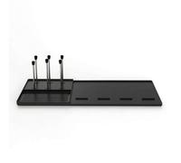 rockible Almohadilla de Refrigerador de Silicona Tapete de Silicona para Encimera Bandeja Antiderrames Base Escurridora Alfombrilla Protectora con Borde, Negro