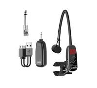 rockible Amplificador de audio para captación de instrumentos inalámbricos, liviano, con abrazadera especial, micrófono inalámbrico para presentaciones al aire