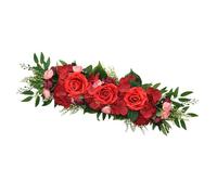 rockible Arco de Boda Decoración de Flores Arreglos Florales Swag de Flores Artificiales para la recepción, Rojo