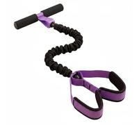 rockible Banda de Resistencia Fitness Pedalera con Pedales Cuerda Elástica con Manijas Suaves y Lazos Anchos de TPE Adecuada para Movilidad Fuerza Ligera, Negro Púrpura