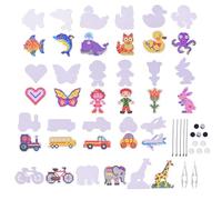 rockible Bead Craft Board Tablero de Fusión Plantilla Hama Base de Perlas Termofusibles Tabla de 5mm para Entrenamiento Fino y Reconocimiento de Colores, 20PCS Plantilla 4