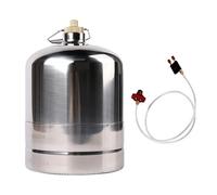 rockible Botella de Gas Inflable de Acero Inoxidable, Tanque de Gas Portátil, Vacío Y Recargable para Senderismo, Barbacoa Y Utensilios de Cocina, 1.35L