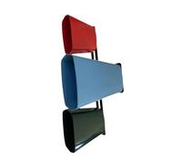 rockible Cencerro de 3 colores de tonos altos y bajos con soporte, práctico generador de ruido para conciertos, reuniones familiares, enseñanza escolar