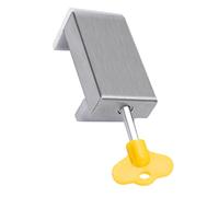 rockible Cerradura limitadora de para ventana corrediza con llave, limitador de puerta corrediza de aleación de aluminio de seguridad, Sin agujero