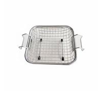 rockible Cesta de Limpieza de Malla de Acero Inoxidable 304 Cesta Canasta Contenedor para Ultrasonidos con Acabado Electropulido y Malla Cerrada Protege Piezas, 1.3L, Pies Móviles Reg.