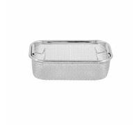 rockible Cesta de Limpieza de Malla de Acero Inoxidable 304 Cesta Canasta Contenedor para Ultrasonidos con Acabado Electropulido y Malla Cerrada Protege Piezas, 0.7L, Denso Móvil