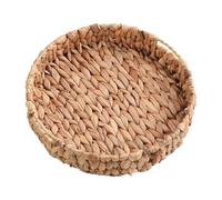 rockible Cestas de Mimbre, Bandeja Tejida de Marinas, bandejas Redondas para Platos de Fruta, Bandeja de Mimbre para Servir, Cesta de Fruta de Mimbre, Medio