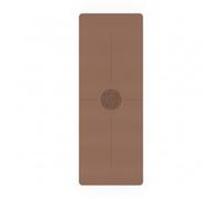 rockible Colchoneta Deporte Fitness Esterilla Gimnasia Tapete Entrenamiento Suelo Guía Alineación PU Goma Antideslizante Estable Suave Adecuada para Pilates, Marrón Café, Línea Única