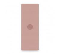 rockible Colchoneta Deporte Fitness Esterilla Gimnasia Tapete Entrenamiento Suelo Guía Alineación PU Goma Antideslizante Estable Suave Adecuada para Pilates, Marrón Claro, Línea Única