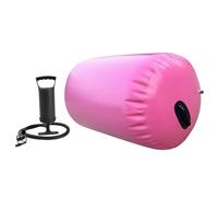 rockible Colchoneta Inflable para Gimnasia con Cilindro de Bombeo para Ejercicios de Flexión hacia Atrás, Ideal para Gimnasios en Casa, Rosa Roja
