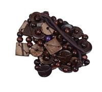 rockible Collar India Collares Largos Cadena Decoración Bohemia Pedrería Cerámica Madera Adecuado para Regalo Uso Diario Oficina Fiestas 80cm
