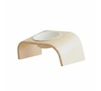 rockible Comedero de Madera con Recipientes de Cerámica Cuello más Cómodo Comedero Alto Doble Anti-Derrame, Style to 4