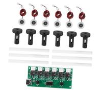 rockible Conjunto de Módulo Humidificador USB, Módulo de Pulverización USB de 5 V, Módulo de Atomización Profesional de 6 Boquillas, Soportes negros, tal como se describe