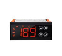 rockible Controlador de Temperatura ECS-180 Termostato Digital Doble Función Enfriamiento Calefacción Indicador LED Botones Frontales Montaje en Panel con