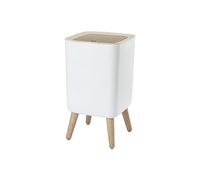 rockible Cubo de basura con tapa superior a presión Cubo de basura de pie alto, cesto de basura Bote de basura superior de empuje de alta capacidad con tapa, PIAZZA