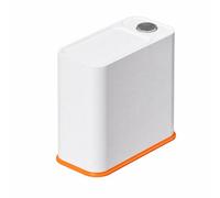 rockible Cubo Estrecho Rectangular Cubo con Tapa Botón Pequeño Papelera con Apertura Silenciosa para Cocina, Naranja