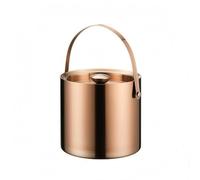 rockible Cubo para Bebidas Aislado Cubo de Hielo Balde con Aislamiento y Tapa Acabado Liso en Acero Inoxidable de Doble Pared y Asa Arqueada Apto para Servir, 1.4L, Rose Gold