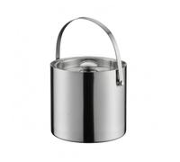 rockible Cubo para Bebidas Aislado Cubo de Hielo Balde con Aislamiento y Tapa Acabado Liso en Acero Inoxidable de Doble Pared y Asa Arqueada Apto para Servir, 2L, Brushed