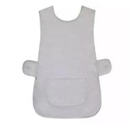 rockible Delantal Chaleco sin Mangas Delantal de Cintura Ropa con Bolsillo en Poliéster Fácil de Mantener Ajuste Compartible Adecuado para Salones Cafeterías Recepción, Gris, Gris